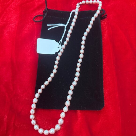 VINTAGE PINK FRESH WATER PEARLS NECKLACE - Picture 7 of 7